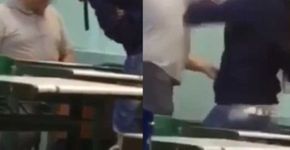 Aluno agride professor em sala de aula e vídeo viraliza