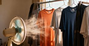 Seu ventilador esconde um truque genial que ninguém usa nas roupas molhadas