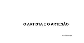 Mário de Andrade: O artista e o artesão