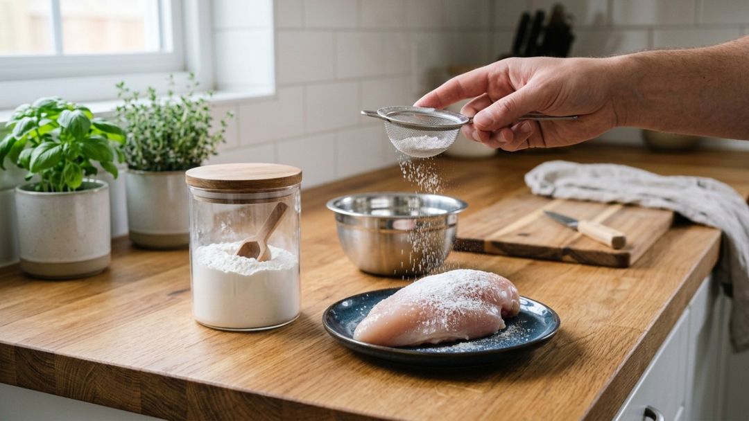 Diminuir a quantidade de farinha de trigo evita que a casca do alimento fique borrachuda e densa.