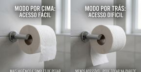 Colocar o papel higiênico por cima ou por baixo: qual é a posição correta e por que recomendam fazer apenas de uma maneira?