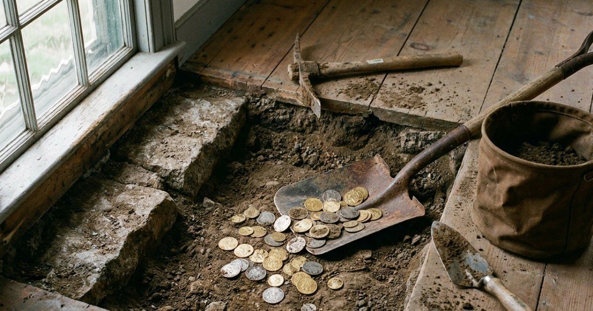 Encontraram 82 moedas enterradas há mais de 200 anos durante a reforma da cozinha de uma antiga mansão: uma delas foi avaliada em vários milhares de dólares