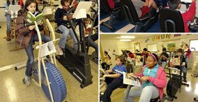 Para combater obesidade, escola nos EUA troca cadeira por bicicleta