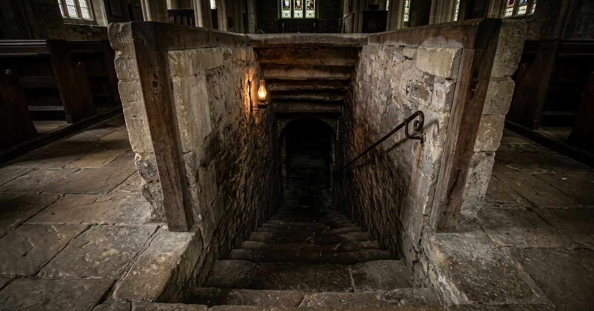 Uma reforma revelou uma passagem escondida sob a igreja e levou arqueólogos a túmulos ainda mais antigos do que o prédio
