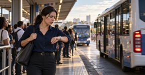Funcionária começa a chegar sempre dez minutos atrasada depois que a linha de ônibus muda o itinerário, recebe advertência e percebe que ninguém na empresa sabia que o trajeto tinha aumentado quase meia hora