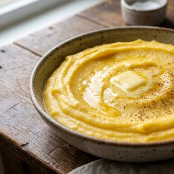 Featured mobile: O purê de mandioquinha cremoso é feito misturando 400 g de mandioquinha, leite e manteiga