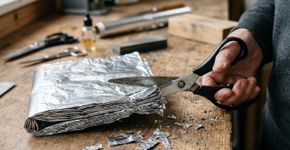 Como amolar tesouras enferrujadas em apenas 2 minutos com um simples pedaço de papel alumínio dobrado