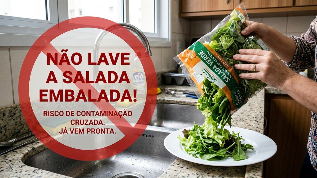Autoridades sanitárias recomendam consumir vegetais embalados diretamente após abrir o pacote.