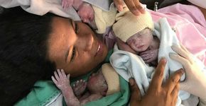 Grávida de trigêmeas vai ao hospital sozinha e tem parto normal