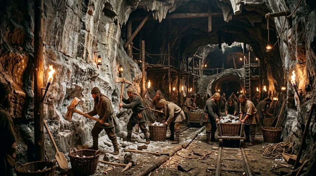 Pesquisadores identificaram um grande conjunto de câmaras e galerias subterrâneas pertencentes à mineração pré-histórica.