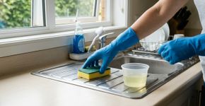 Colocar água sanitária na esponja de cozinha: por que é recomendado e para que serve