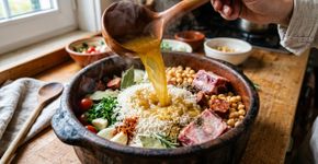 Héctor Medina, chef: “O arroz assado não é feito com água, ele é cozido com duas partes de caldo para uma parte de arroz por cerca de 25 minutos.”