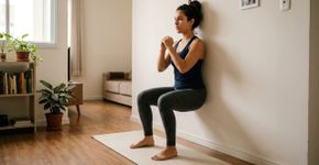 Você pode fortalecer as coxas sem agachamentos! O exercício “situação isométrica na parede” é ideal para iniciantes e tem menor probabilidade de causar lesões nos joelhos
