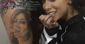 Fã tatua Anitta na coxa; veja como ficou