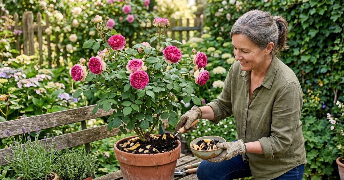 Colocar casca de banana na roseira: para que serve o hábito e por que ele virou truque popular entre quem cultiva flores