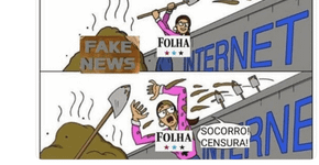Família Bolsonaro usa quadrinho com cocô  para atacar Folha