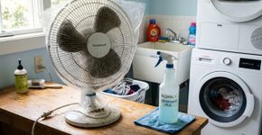 Coloque um saco plástico no ventilador e ligue ele, você vai ver que a poeira sai todinha em apenas oito minutos sem precisar usar chave de fenda