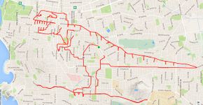 Ciclista desenha doodles gigantes ao redor do mundo com o GPS da bike