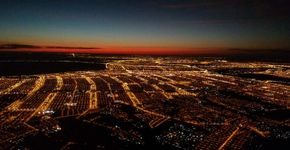 Vídeo mostra pouso ao nascer do sol