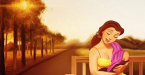 Ilustrações apresentam as princesas da Disney como mães