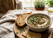 Featured side: Patê de lentilha vegano: cremoso, nutritivo e tão saboroso que ninguém sente falta de nada