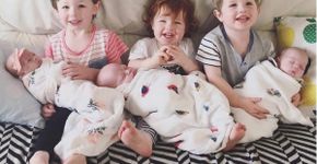 ‘Chloe e seus feijõezinhos’: o dia a dia de uma família com 6 filhos pequenos
