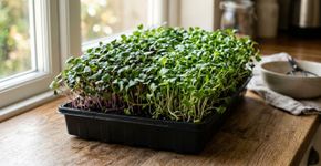 Pouco espaço e colheita rápida: microverdes de rabanete, brócolis, couve e outras espécies podem ser cultivados dentro da cozinha e ficar prontos em cerca de 10 a 14 dias