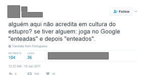 A busca pelo termo enteadas no Google mostra resultado alarmante