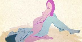 Ilustrações revelam posições sexuais mais indicadas na gravidez