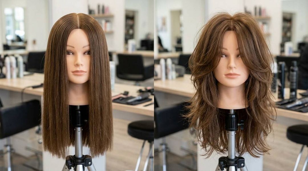 O corte pode deixar o cabelo fino com mais volume visual. Veja como comprimento, camadas e formato influenciam o peso e a aparência dos fios.