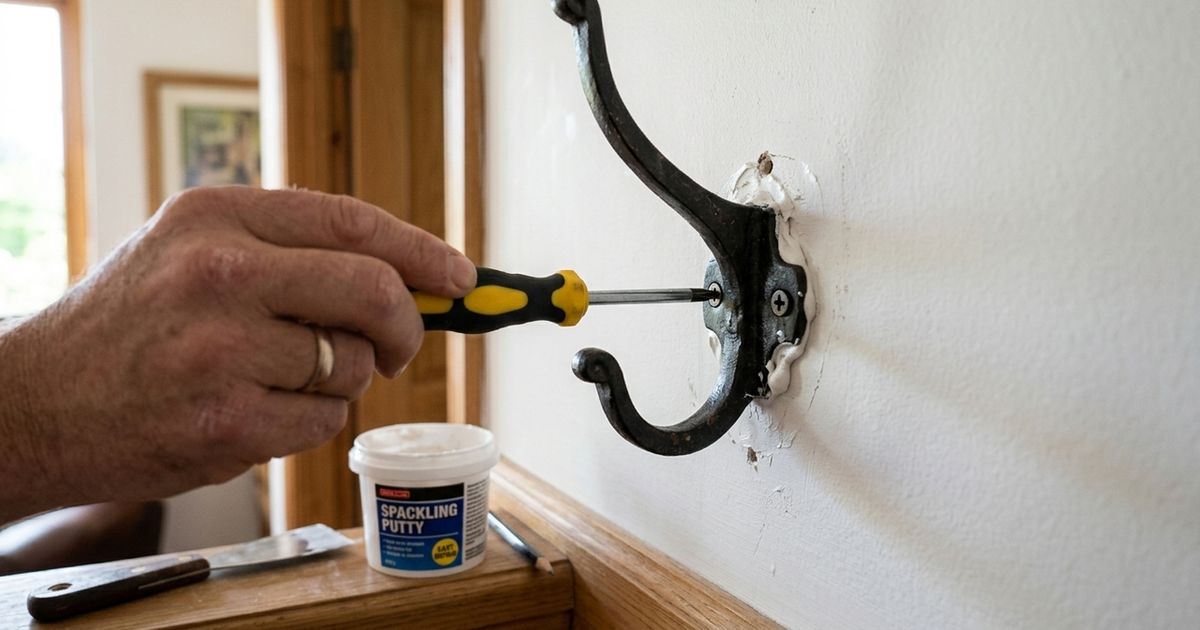 Como instalar um gancho na parede com um truque caseiro e garantir que ele suporte peso sem soltar