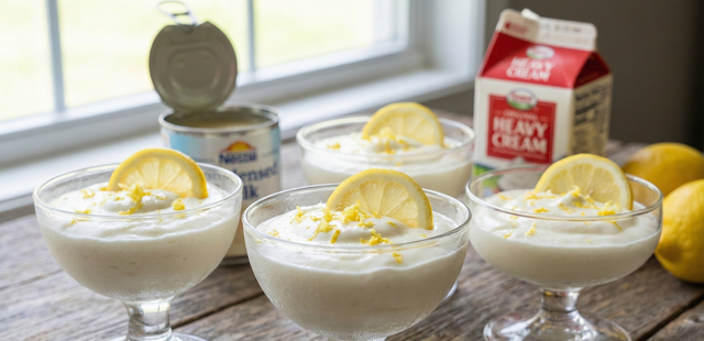 A sobremesa gelada de limão de 3 ingredientes que fica pronta em 10 minutos