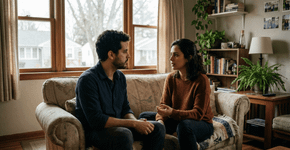 O hábito de ficar mudo durante as brigas que a gente tinha na adolescência agora é trocado pela conversa sincera de cinco minutos para o casamento não esfriar com o tempo