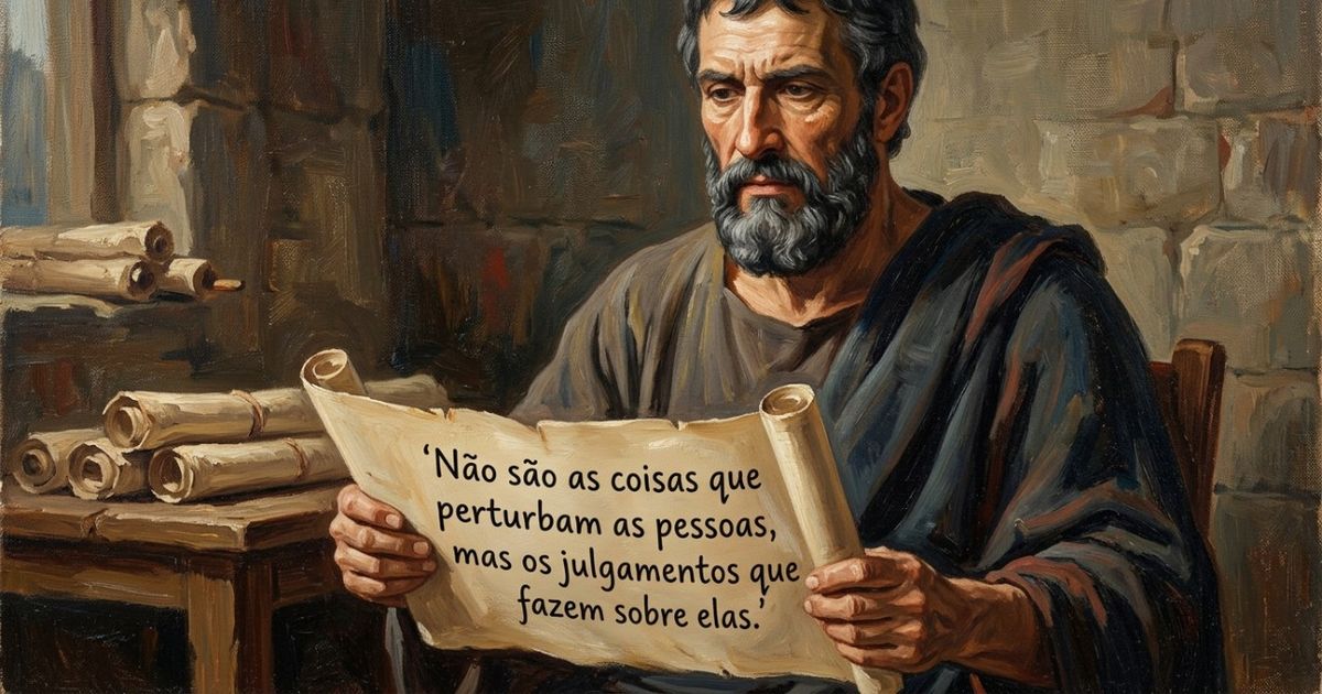 Epicteto, filósofo estoico, sobre aquilo que realmente nos perturba: “Não são as coisas que perturbam as pessoas, mas os julgamentos que fazem sobre elas.”