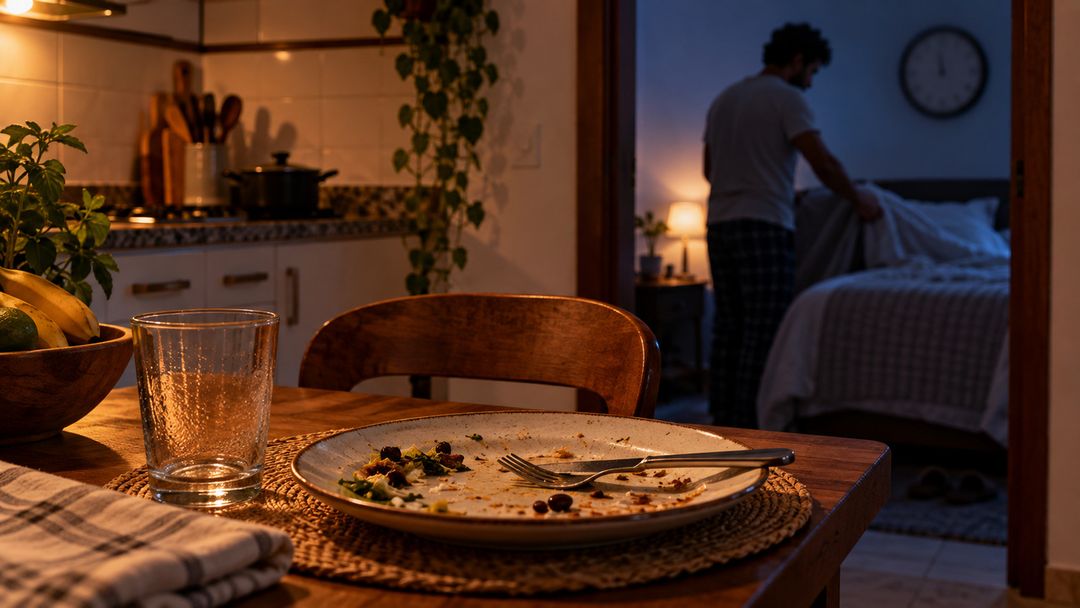 O horário do jantar pode influenciar os sintomas de refluxo.