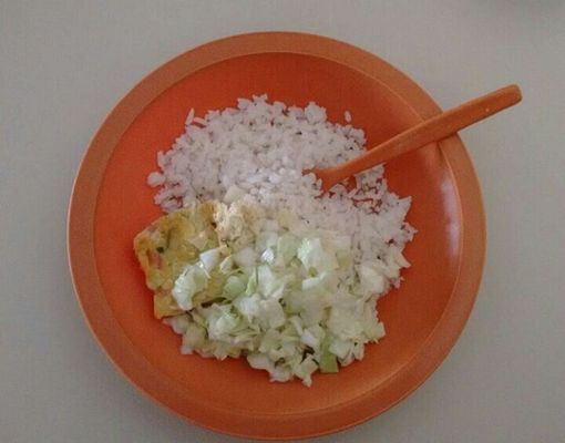 E.E. Fernão Dias Paes - São Paulo - 09h45 - Arroz, salada e omelete