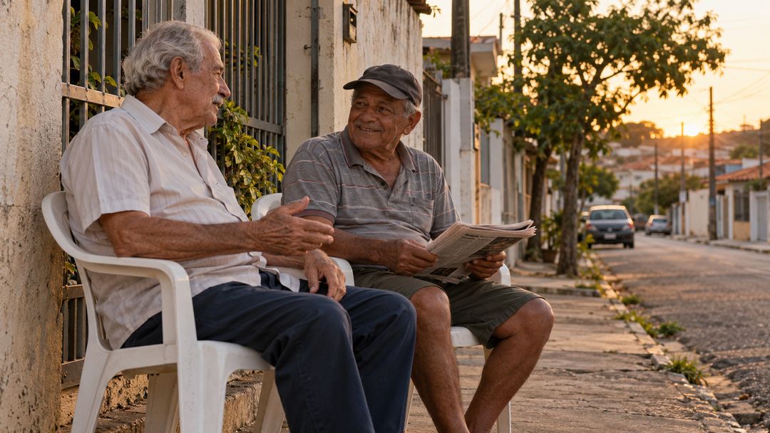 A cadeira vazia preservava a lembrança de um amigo falecido.