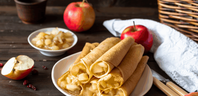 Crepe de aveia com maçã:  uma opção saudável e deliciosa para o seu café da manhã