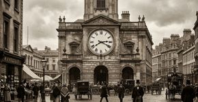 Antes dos trens, cidades vizinhas podiam ter horas diferentes e um relógio inglês ainda possui dois ponteiros de minutos para lembrar essa confusão