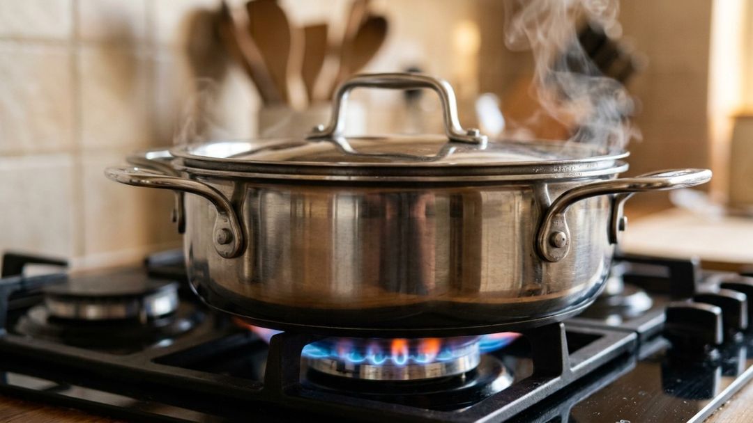 O uso correto da tampa evita o desperdício de energia e gás na cozinha.