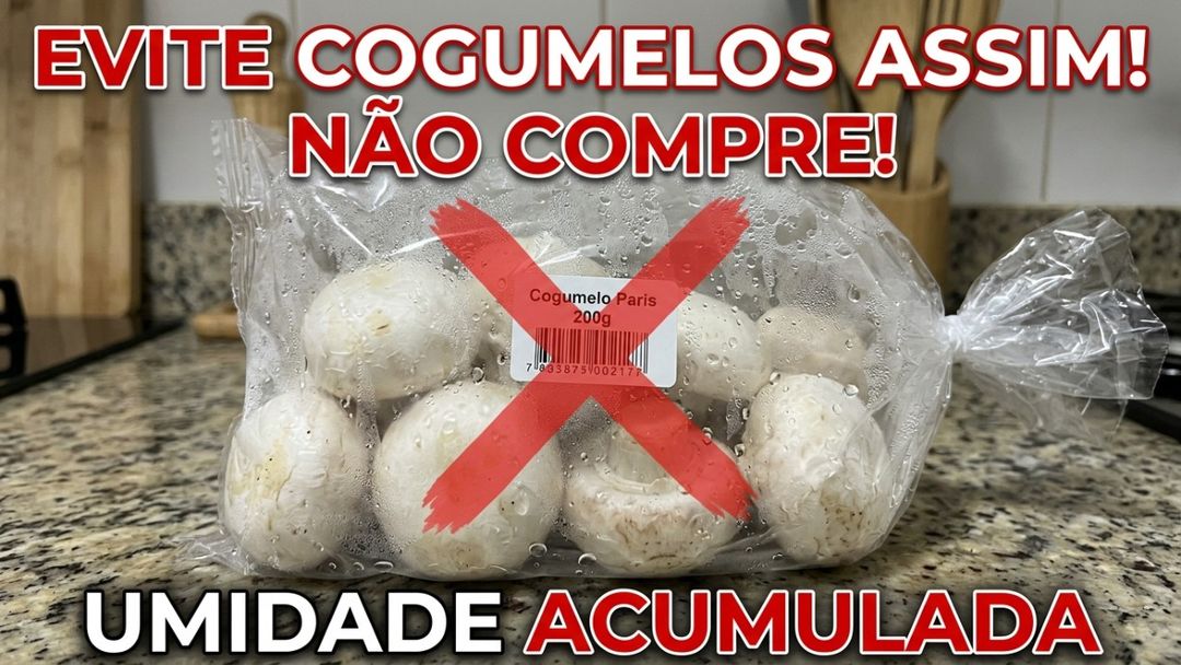 Lave os cogumelos apenas no momento do preparo para evitar o excesso de umidade.