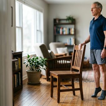 Featured mobile: Se aos 60 anos você consegue deixar os calcanhares elevados durante 10 elevações seguidas, podemos melhorar a estabilidade e caminhar de forma mais segura