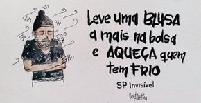 Vai sair de casa? Então, leve um agasalho a mais e aqueça quem tem frio