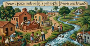 Provérbio persa: “Pouco a pouco se faz muito, e gota a gota se forma uma torrente.”
