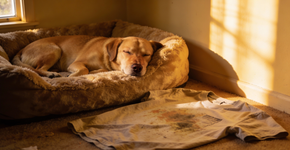 O truque de deixar uma peça de roupa com seu cheiro pro cão não sofrer de saudades enquanto voc6e esta fora de casa