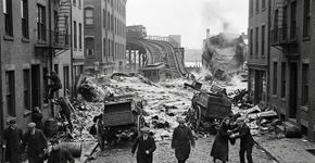 Uma onda de 8 milhões de litros de melaço atravessou Boston em 1919, destruiu prédios e matou 21 pessoas