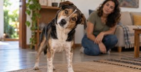 Cachorro que mantém a cabeça inclinada por muito tempo pode estar com um problema no ouvido ou no equilíbrio