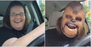 Vídeo hilário de mãe usando máscara de Chewbacca é o novo viral das redes