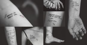 Poemas tatuados na pele expressam sentimentos e viram livro