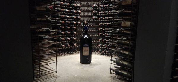 A cave onde são guardados os vinhos da família
